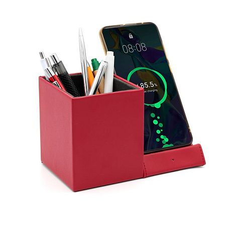 Настольный органайзер Elegans c беспроводной зарядкой, белый