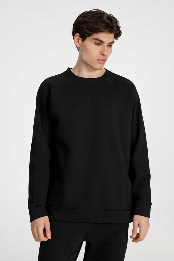 Свитшот унисекс S1, черный, размер XS/S