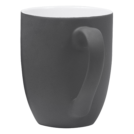 Кружка фарфоровая Cassa Grande Сlassic Soft софт тач с дефектами, серая, 350 мл