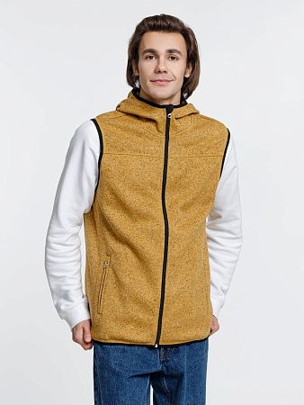 Жилет с капюшоном унисекс Gotland, горчичный, размер XL