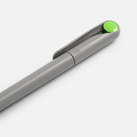 Ручка шариковая Prodir DS1 TMM Dot, серая с ярко-зеленым