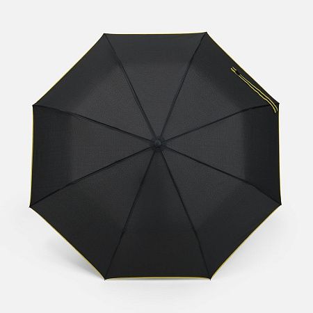 Зонт складной Edgeline, черный с желтым