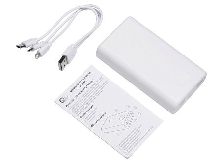 Внешний беспроводной аккумулятор 2-в-1 с функцией зарядки Apple Watch, QC/PD «AtomIQ», 10000 мАч