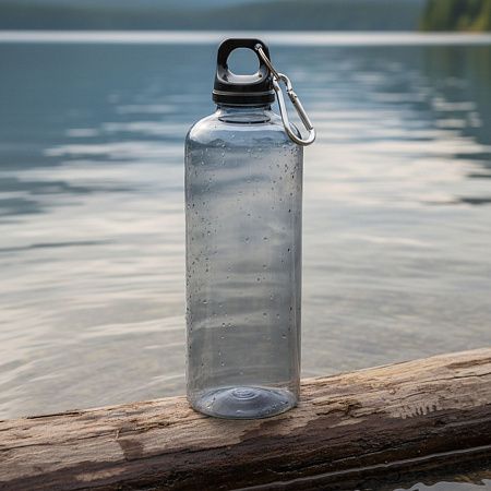 Бутылка пластиковая для воды Clipster, чёрный