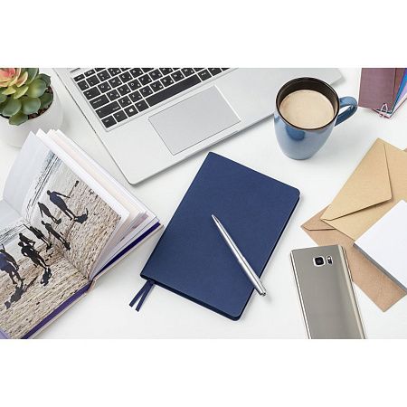 Ежедневник Flexy Sand А5, темно-синий, недатированный, в гибкой обложке