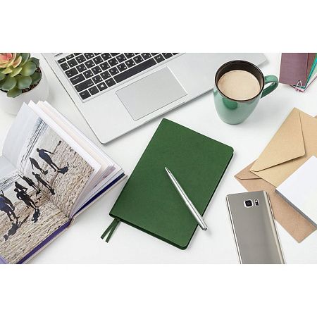 Ежедневник Flexy Sand А5, зеленый, недатированный, в гибкой обложке