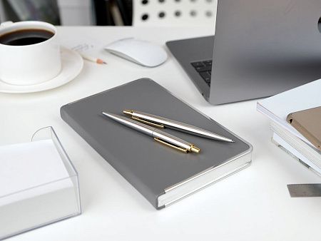 Набор из механического карандаша и ручки Poetica, серебристый