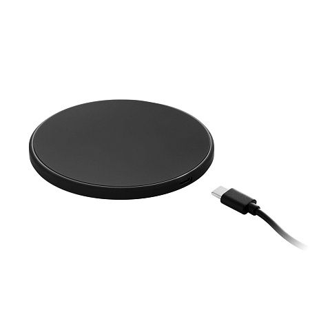 Беспроводное зарядное устройство с подсветкой 15W Аурис (Auris), черное