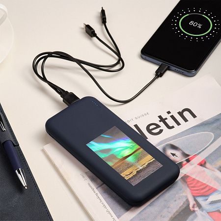 Внешний аккумулятор с подсветкой Люче (Luce) Lemoni 10000 mAh, желтый