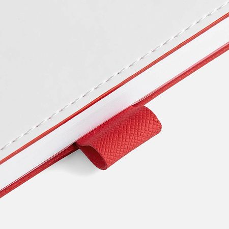 Ежедневник White Shall, недатированный, бело-красный