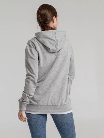 Толстовка с капюшоном Unit Kirenga, серый меланж, размер S