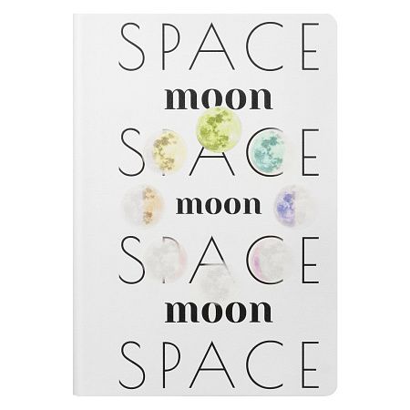 Ежедневник Гэлакси (Galaxy) недатированный, гибкая обложка, срез голограф. фольга, белый