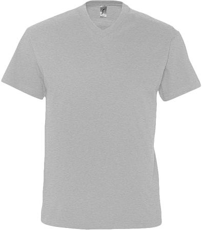 Футболка мужская с V-образным вырезом Victory 150, серый меланж, размер XXL