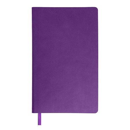 Бизнес-блокнот FUNKY А5, фиолетовый с  серым форзацем, мягкая обложка, в линейку