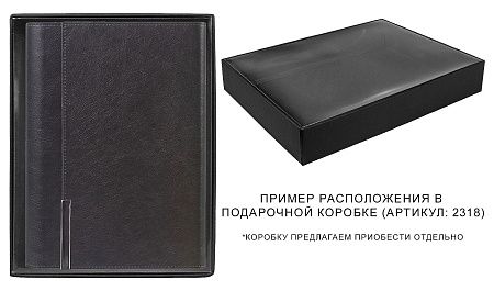 Ежедневник в суперобложке Country Liberty Mocca NUBA A5+, черный, недатированный, в твердой обложке