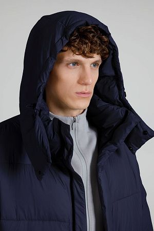 Пуховик унисекс Kapsula, темно-синий, размер XS/S