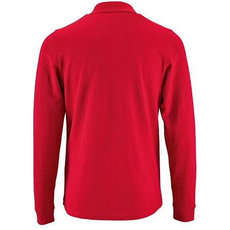 Рубашка поло мужская с длинным рукавом Perfect LSL Men, красная, размер S