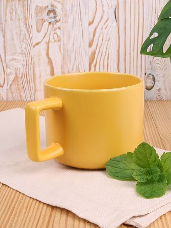 Чашка Jumbo в коробке матовая, желтая