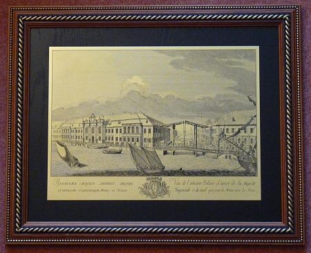 Гравюра "Старый Зимний дворец"