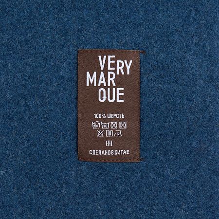 Плед Fleco, синий с коричневым