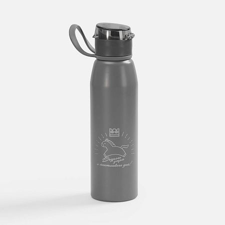 Бутылка для воды Billy Gym, матовая серая