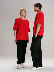 Футболка оверсайз унисекс Vozduh, молочно-белая под нанесение