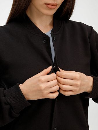 Бомбер унисекс Nuppu, черный, размер S