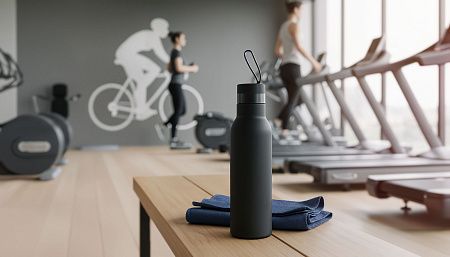 Бутылка для воды "Фитнес" 700 мл, покрытие soft touch