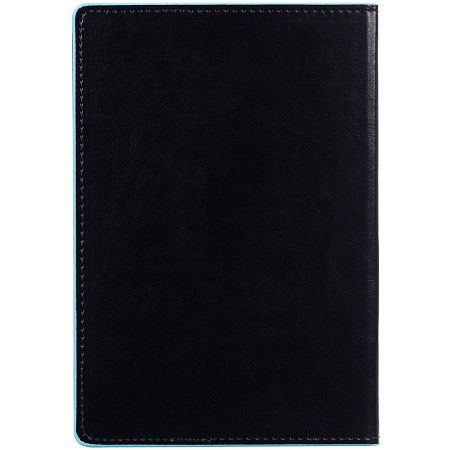 Ежедневник Alanis, недатированный, черный с голубым