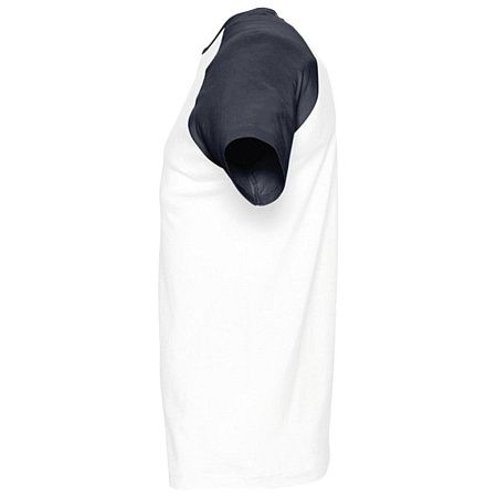 Футболка мужская двухцветная Funky 150, белая с темно-синим, размер XL