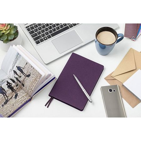Ежедневник Flexy Sand А5, фиолетовый, недатированный, в гибкой обложке