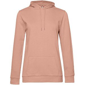 Толстовка с капюшоном женская Hoodie, бежевая (nude), размер XXL