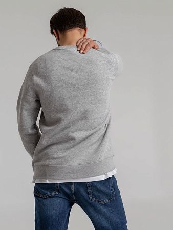 Свитшот унисекс King, серый меланж, размер S