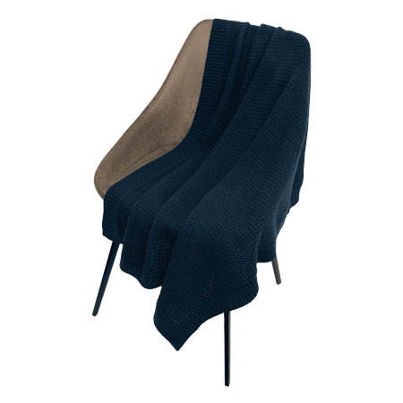 Плед Мальта Софт (Malta Soft) вязаный, 160*90 см, синий