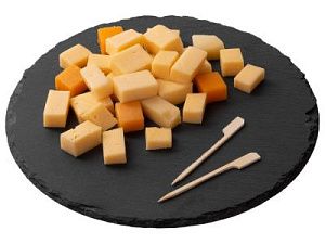 Сервировочная доска из сланца «Moon», цвет: черный