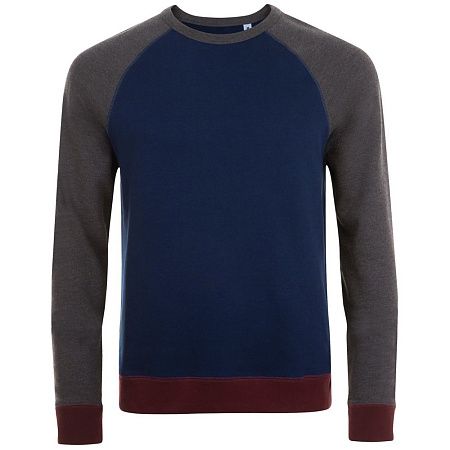 Толстовка унисекс Sandro, темно-синяя с черным меланжем, размер XXL