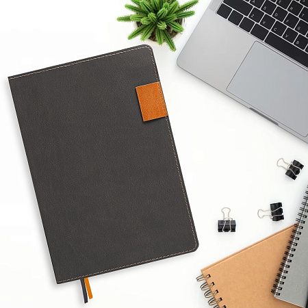 Ежедневник Flexy Freedom Latte А5, серый/бирюзовый, недатированный, в гибкой обложке