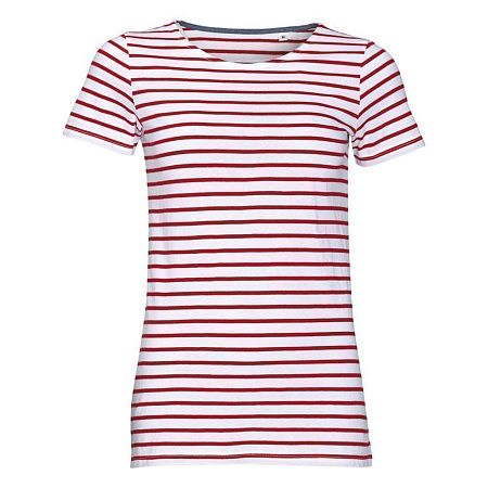 Футболка Miles Women белая с красным, размер XXL