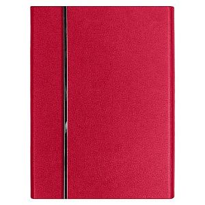 Ежедневник Alfa Bird Petrus A5, красный, недатированный, в твердой обложке с металлическим элементом