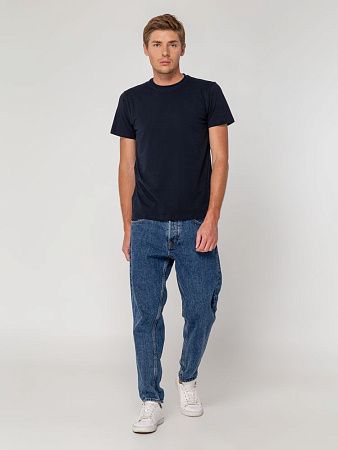 Футболка мужская T-bolka Stretch, темно-синяя, размер S