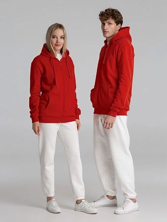 Толстовка на молнии с капюшоном Siverga Heavy 2.0, красная, размер S