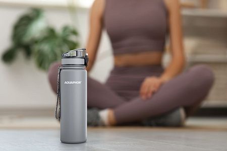 Бутылка с фильтром «Аквафор Сити», серая