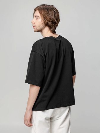 Футболка унисекс оверсайз Street Vibes, черная, размер XS/S под нанесение