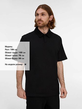 Рубашка поло унисекс Tiimi, черная, размер XS/S