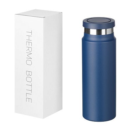 Термобутылка вакуумная герметичная Аллегра (Allegra), синяя