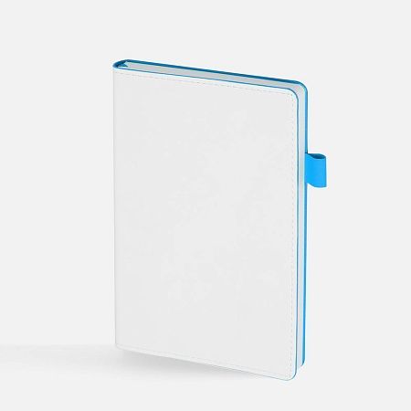 Ежедневник White Shall, недатированный, бело-голубой