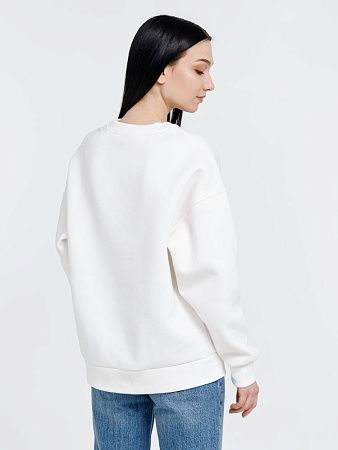 Свитшот оверсайз унисекс True Self, молочно-белый, размер M
