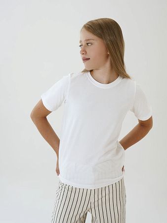 Футболка детская T-Bolka Kids, белая (белоснежная), размер 10 лет (130-140 см)