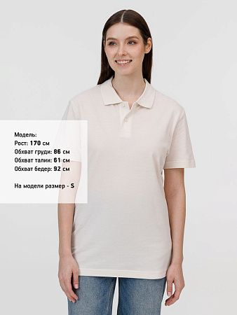 Рубашка поло унисекс Pulse, молочно-белая, размер L