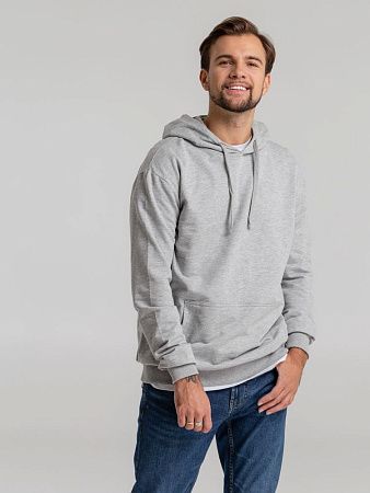 Толстовка с капюшоном Unit Kirenga, серый меланж, размер S